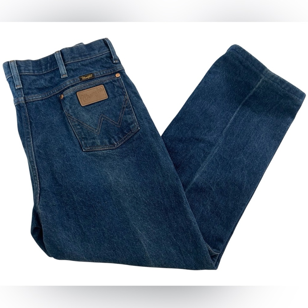 Wrangler Men’s Dark Blue Straight-Leg Jeans